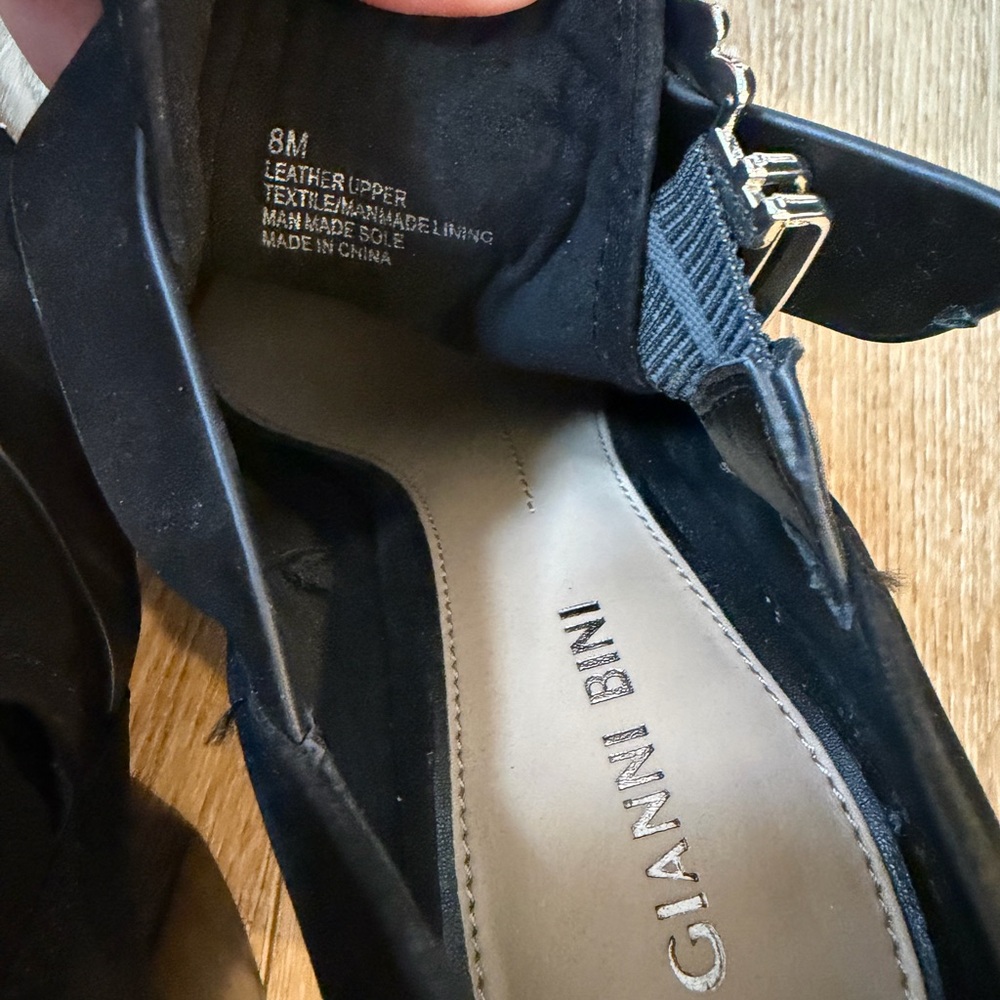 Gianni Bini Decie studded black suede moto booties - Picture 6 of 9